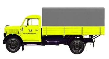 H0 D LKW Borgward LKW 1250 Hochpritsche mit Plane, Deutsche Bundespost, 2A,  Ep.III, etc..........
