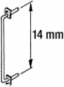 H0 Zurüstteil BS MS NS Griffstangen für Umbauwagen, L= 14mm