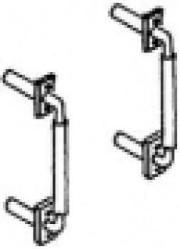 H0 Zurüstteil BS MS Griffstangen mit Flansch, St. 8x