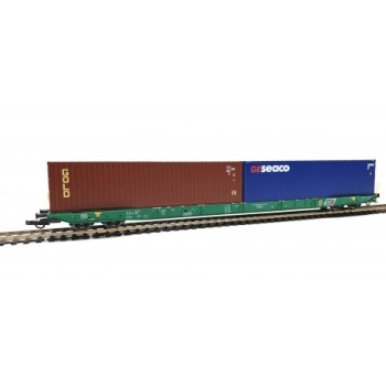 H0 A PRI Containertragwagen Sggnss Stlb- Gold+ Geseaco, beladen, 4A, Ep.VI, Nr. 33 56 4576 351- 7