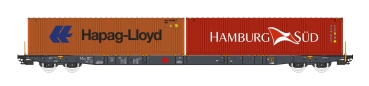 H0 PRI Containertragwagen beladen, Sggnss, 4A, Ep.VI, Ermewa SA, " Hamburg Süd, Hapag "