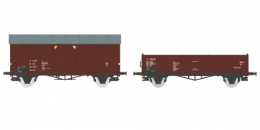 TT CSD Güterwagen Set. Ztr, Vtr, St.2x, 2A, Ep.IV, braun, etc.................................................