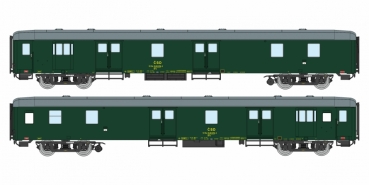 H0 CZ CSD Gepäckwagen DFRa Brno, 4A, Ep.VI, L=267mm, grün, etc............................................................................