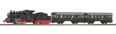 H0 PL PKP Start-Set Personenzug mit Dampflok a-Gleis m.Bettung