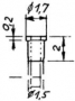 H0 Ersatzteil BS KS Isolierbuchse mit 0,98mm Innendurchmesser für Bremsen, St.10x