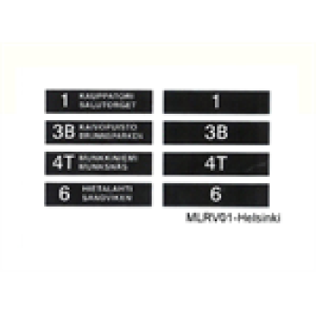 H0 Halling Decals Decals Decal für MLRV01 helsinki ( Transtech oy ), MLR- V01, Bogen 3, etc............