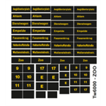 H0 Halling Decals Decals Decal für Hannover TW6000, " Zoo ", Bogen 1, etc........