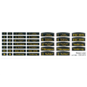 H0 Halling Decals Decals A Decal für ULF Wien, 7 teilig, " Song Contest ", Bogen 1, etc..........