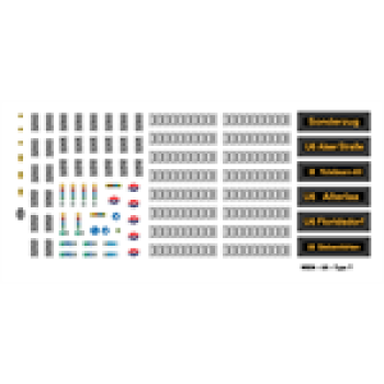 H0 Halling Decals Decals Decal für T Wagen U6 Wien, weiß, Bogen 1, etc..........