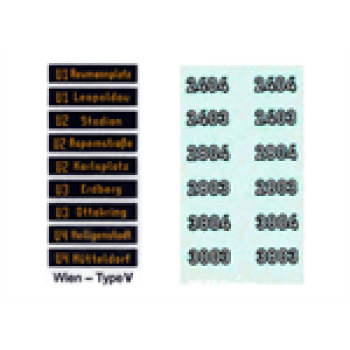 H0 Halling Decals Decals Decal für U- Bahn Wien Type V, Steuerwagen, Bogen 2, etc...........