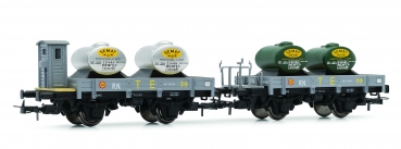 H0 E RENFE Güterwagen- Set, 2teilig, off., bel., Tanks,  2A,  " Unificados "