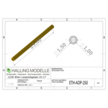 Halling Ersatzteile Adapterhülse 1mm, Achse 1,5mm, 25mm lang, etc.........................