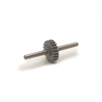 H0 Ersatzteile Halling Achse mit Zahnrad für eigene Radscheiben, D= 1,5mm, L= 19,5mm. Zahnrad, etc........................
