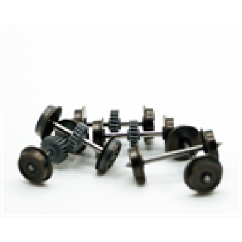 Halling Ersatzteile Antriebsachsen Set komplett, WU6 Spur H0, mit 7,6mm Vollräder, 1 Achse Haftreifen, mit Doppelspeichenrad, komplett, etc....................