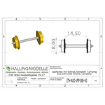 H0 Halling Ersatzteile Laufachsen H0, 8mm, mit vollscheibe, etc.......................................................