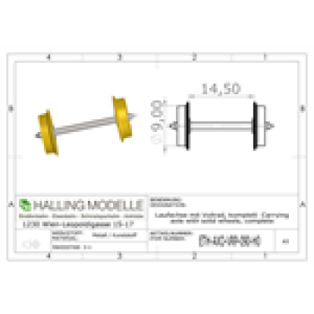 H0 Halling Ersatzteile Laufachse spitz, H0, 9mm, Vollrad, etc.......................... -