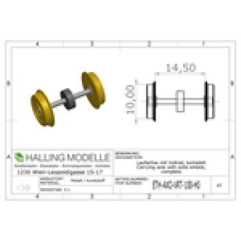 H0 Halling Ersatzteile Mitlaufachse, 10mm, Distanzscheibe, Vollradscheibe, etc....