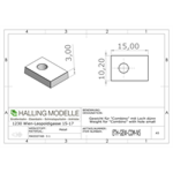 A Ersatzteile Halling Gewichte rechteckig 15x 10,5mmm mit Loch, etc......................