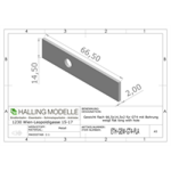 A Ersatzteile Halling Gewichte rechteckig 66,2x 13,9mm, mit Loch, 2mm, Flachstahl verz., etc...........................