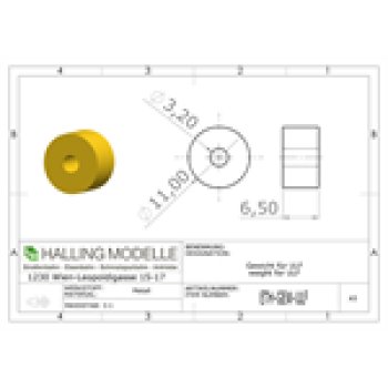A Ersatzteile Halling Gewichte rund Gewicht 11mm, etc.....................
