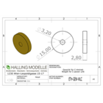 A Ersatzteile Halling Gewichte rund Gewicht 15mm, etc.....................