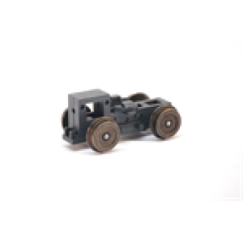 H0m Halling Ersatzteile Mitlauf- Drehgestell, Achsabstand 21mm, Vollradscheibe Rad-D= 8mm, für Bodenplatte ETH- WLC- CHA, etc......................