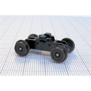 H0m Halling Ersatzteile Mitlauf- Drehgestell, ohne Deckel/ Blenden,  Achsstand 21mm, Vollradscheibe Rad- D= 10mm, mit Kontakte, etc............