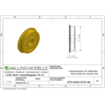 Halling Ersatzteile Radscheibe 7,6mm mit Isolatorbuchse und Haftreifen, schwarz, vernickelt, Vollradscheibe und Haftreifen, etc......................