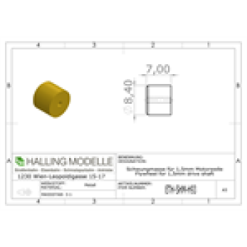 Halling Ersatzteile Schwungmasse " 2093 ", für Achsen 1,5mm, 8,4x 7mm, etc.............................