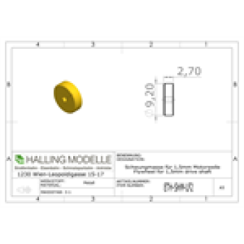 Halling Ersatzteile Schwungmasse " LF2 ", für Achsen 1,5mm, 9,2x 2,7mm, etc..........................