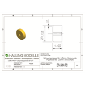 Halling Ersatzteile Schwungmasse " Standard ", für Achsen 1,5mm, 9,2x 5,2mm, etc............................