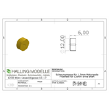 Halling Ersatzteile Schwungmasse " E ", für Achsen 1,5mm, 12x 6mm, etc................................