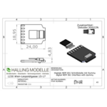H0 Ersatzteile Halling Licht und Elektronik PCB mit NEM651 Schnittstelle und Brückenstecker, etc.................