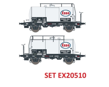 H0 D DB Kesselwagen Uerdinger Set, 2x,  2A,  Ep.IIIb ,  " ESSO "