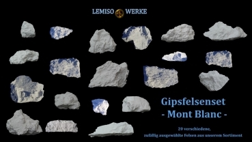 H0 Landschaftsgestaltung Gipsfelsenset, Teile 20, " Mont Blanc "