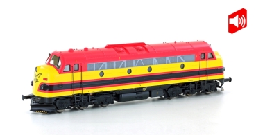 H0 PRI Diesellokomotive NOHAB MY 1151 Eivel Ep.VI, gelb- rot, Sound, " Kansas City ", L=215mm, etc.............