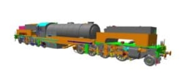 H0 GB Dampflokomotive Class U1 Garrat BR, Ep.III, No 69999, R3, R= 420mm, etc...................................................................
