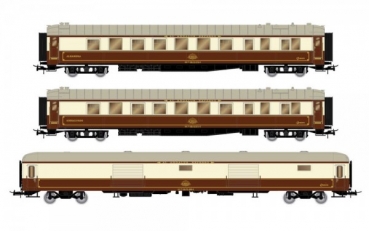 H0 E RENFE Reisezug- Restaurantwagen Set 3x, 4A, Ep.IV, " Al Anaduls Express ", 70th, etc.................