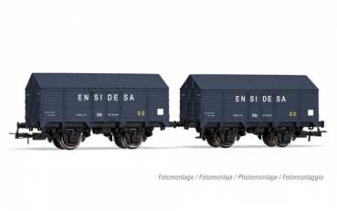 H0 E RENFE Güterwagen ged., Set, 2teilig,   2A, Ep.III, " Ensidesa ", etc..............