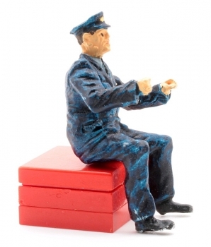 0 Figur WM Bahnfigur Diesel- Lokführer mit Mütze, H= 40mm, etc....................................................................