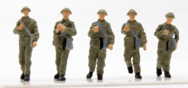 H0 mili Figuren D DDR NVA Soldaten maschierend St.5x, etc............................................................