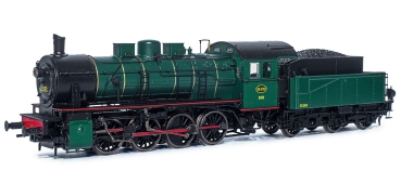 H0 F SNCF Dampflokomotive  R 81, Kuppler 3, Ep.III, dunkelgrün, etc.......................