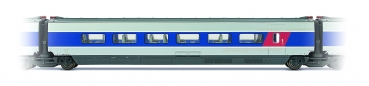 H0 F SNCF Ergänzungs- Mittelwagen TGV sud-Est, Kl.1, 2A, Ep.6, blau- grau metalic, etc.................