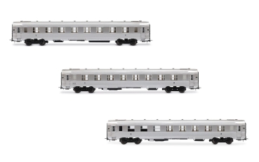 H0 F SNCF Reisezugwagen- Set 3teilig, DEV Inox, 4A, Ep.III,  etc..................................................