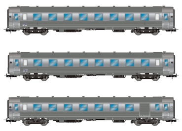 H0 F SNCF Reisezugwagen Set 3x, DEV, kurz, 4A, Ep.III, etc.......................