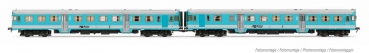H0 I FS Dieseltriebwagen Set 2teilig, Aln 668 Serie 1000, Kl.1/ 2, 4A, Ep.IV, hellblau/ grau, etc........................... - Kopie
