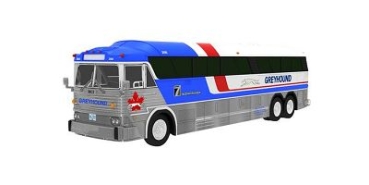 H0 Ca LKW Reisebus 1970 MCI MC-7, Freighter: Greyhound Canada GPX Package Express, etc.............