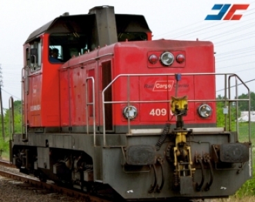 H0 A ÖBB Diesellokomotive BR 409.002 , 4A, Ep.VI, Gehäuse rot, Rahmen schwarz, Metallgehäuse, Rail Cargo Carrier,