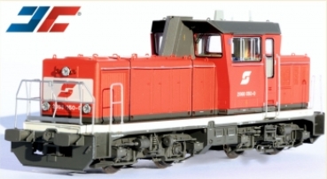 H0 A ÖBB Diesellokomotive BR 2068, 4A Ep.V, Gehäuse rot,  Fahrgestell schwarz, mit Lätzchen,  " Pflatsch "