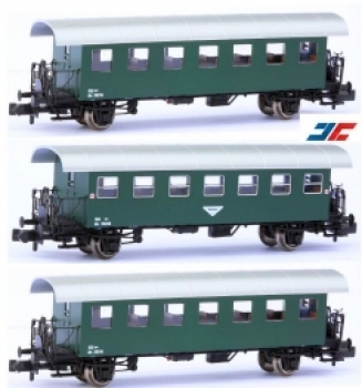 N Reisezugwagen Set 4x, 4A, Ep.III/ IV, Halb- Ganzfenstervariante